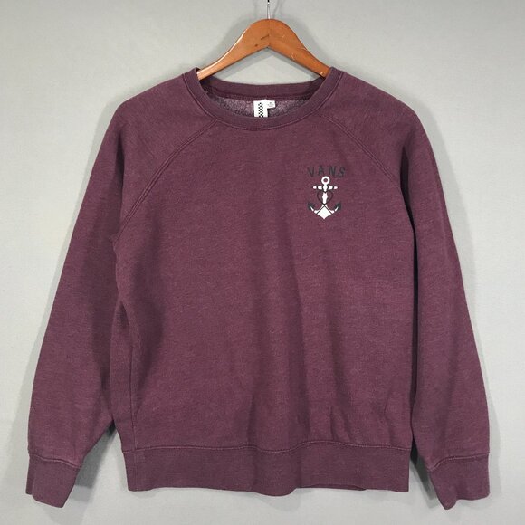 Vans Other - Vans Sweatshirt Teens Medium Red Graphic Logo Pullover Sweater Crew Anchor Skull